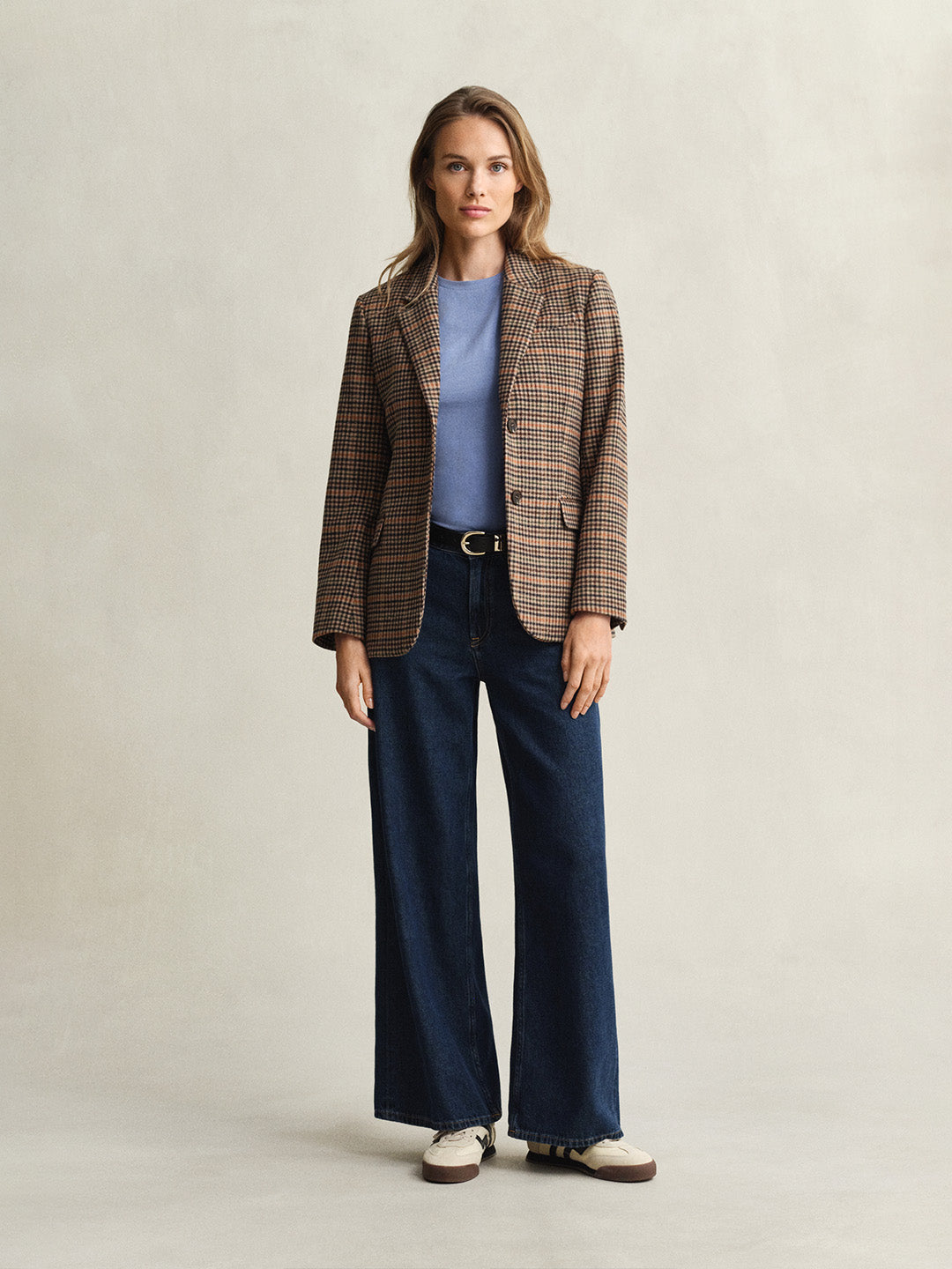 GANT Women Blue Regular Fit Shield T-Shirt