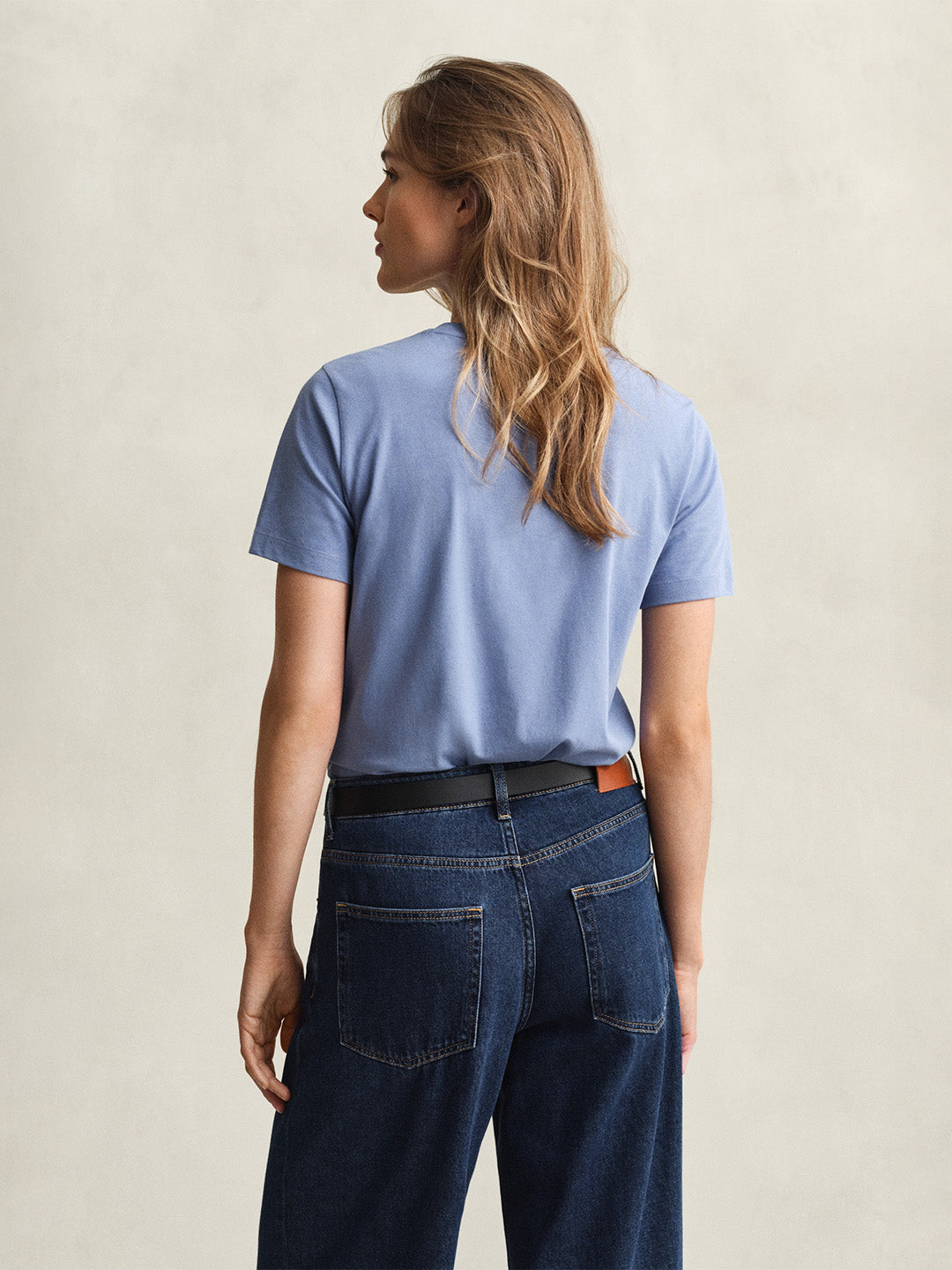 GANT Women Blue Regular Fit Shield T-Shirt