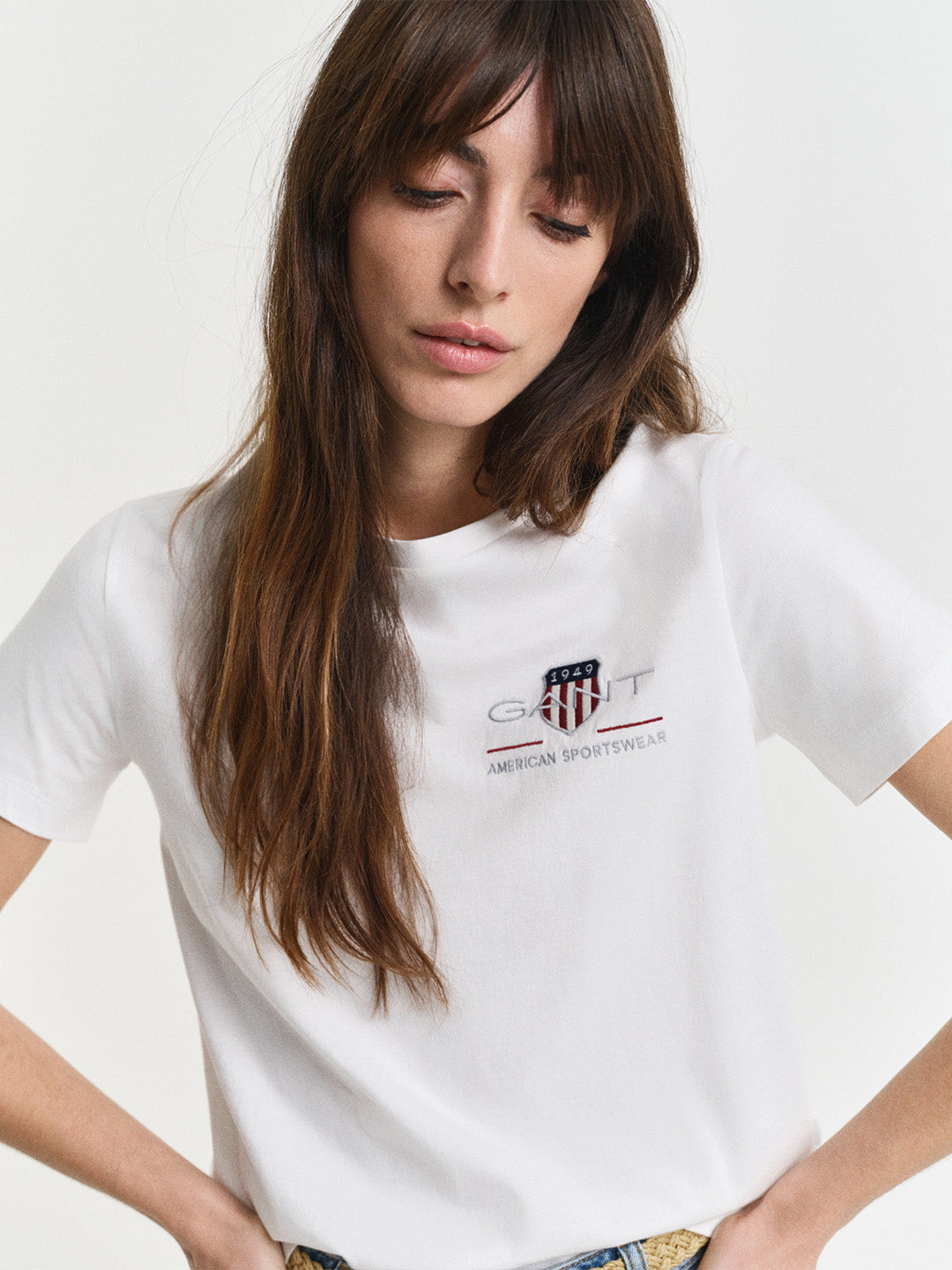GANT Women White Archive Shield T-Shirt