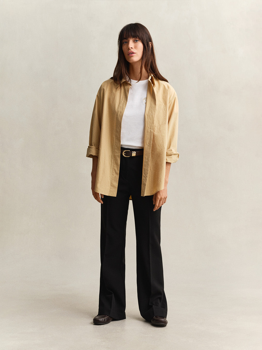 GANT Women White Logo Crew Neck T-Shirt