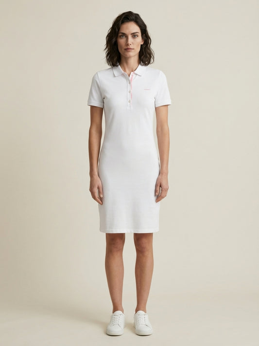 Gant Women White Slim Pique Dress