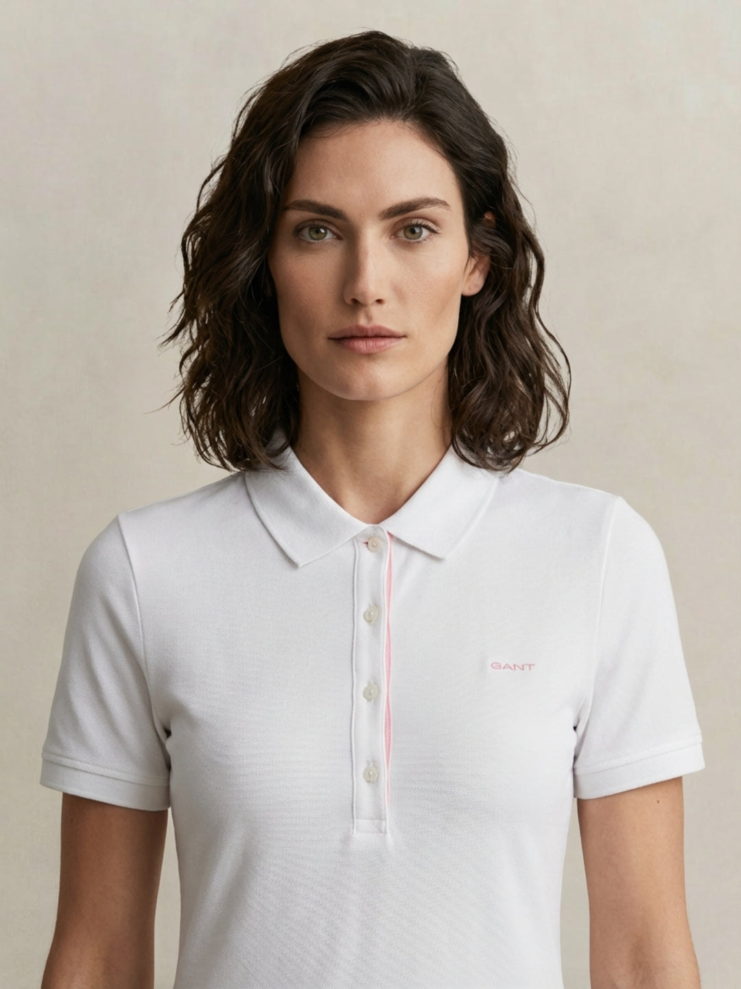 Gant Women White Slim Pique Dress