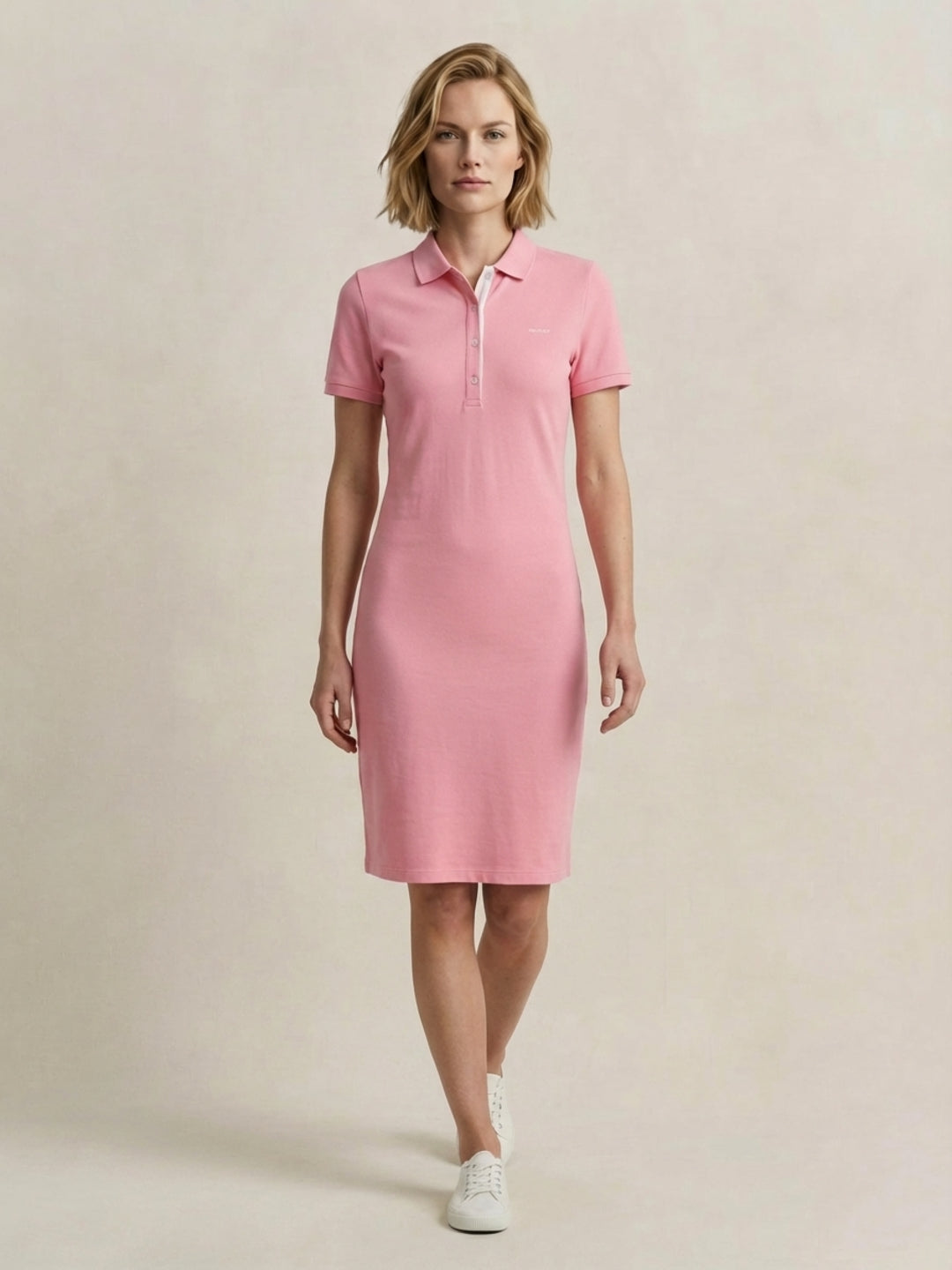 Gant Women Pink Slim Pique Dress