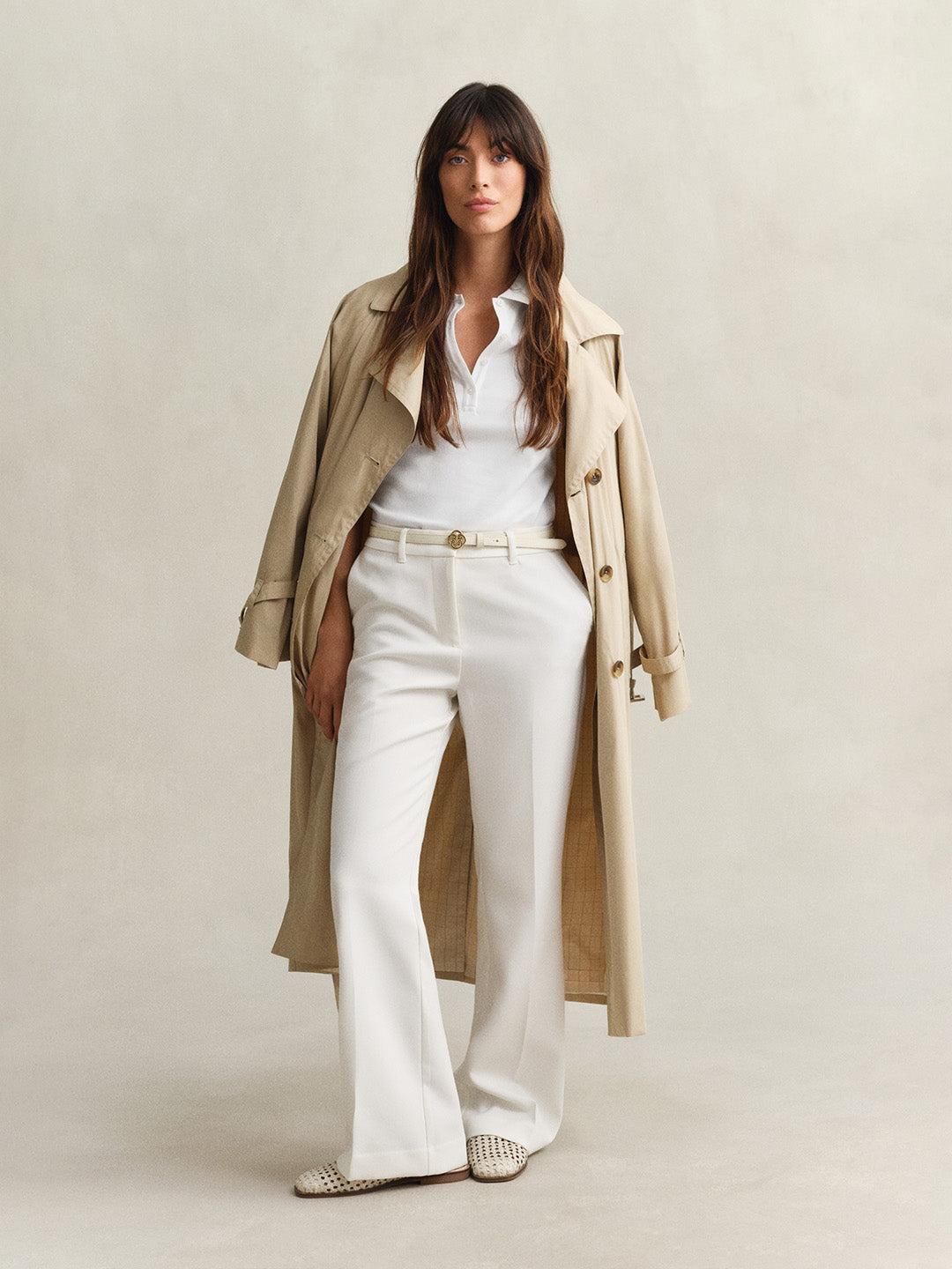 GANT Women White Slim Fit Pique Polo T-Shirt