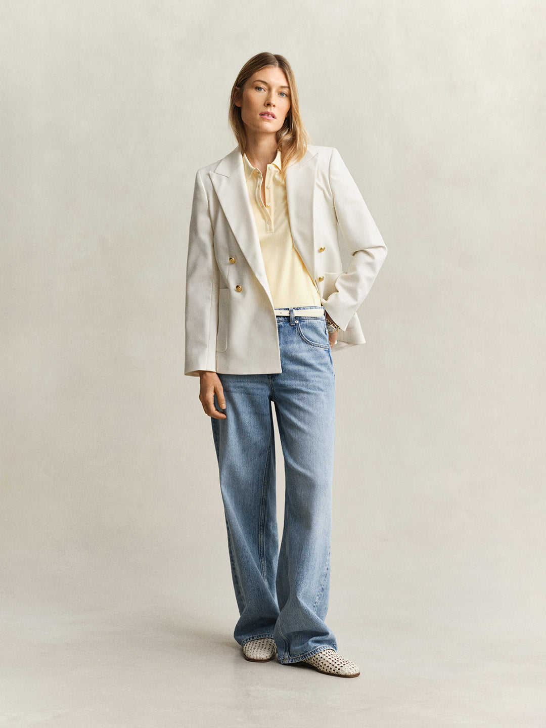 GANT Women Yellow Slim Fit Pique Polo T-Shirt