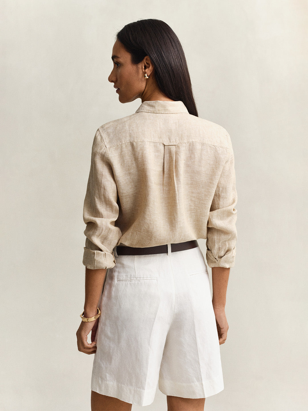 GANT Women Beige Pure Linen Shirt