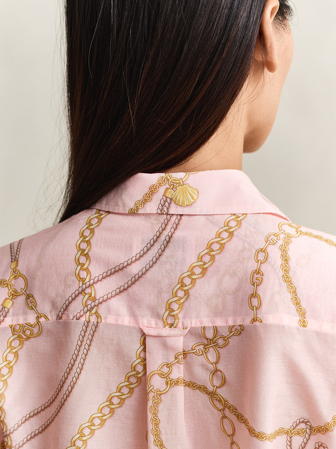 GANT Women Pink Printed Cotton Silk Shirt