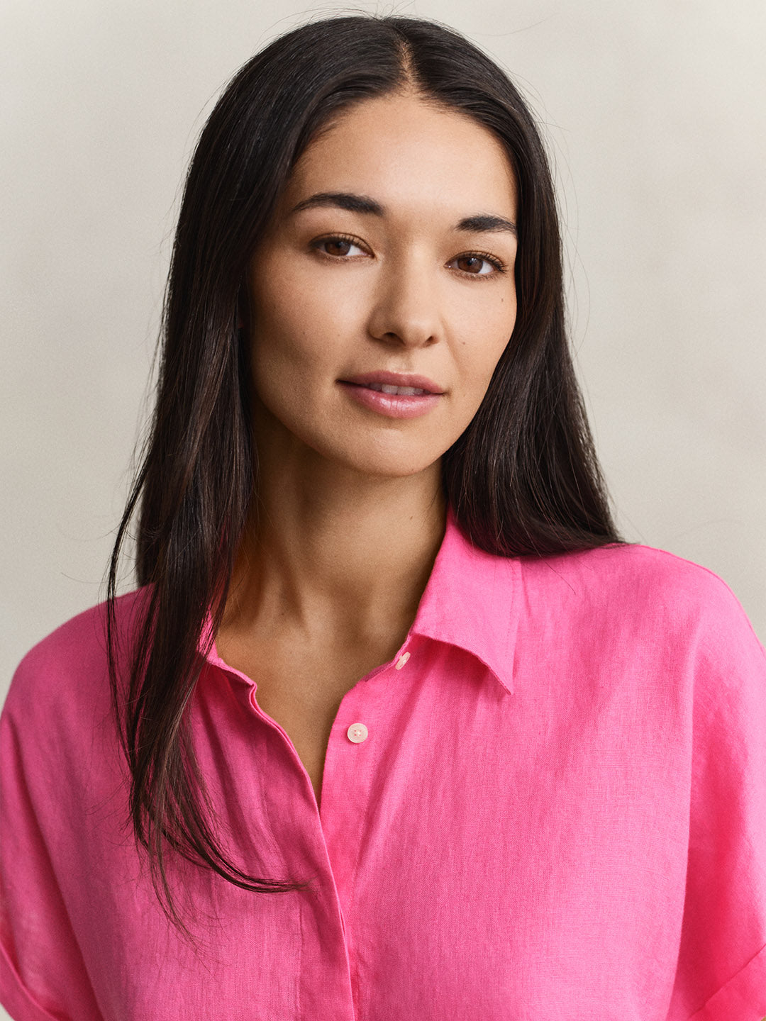 GANT Women Pink Relaxed Pure Linen Shirt