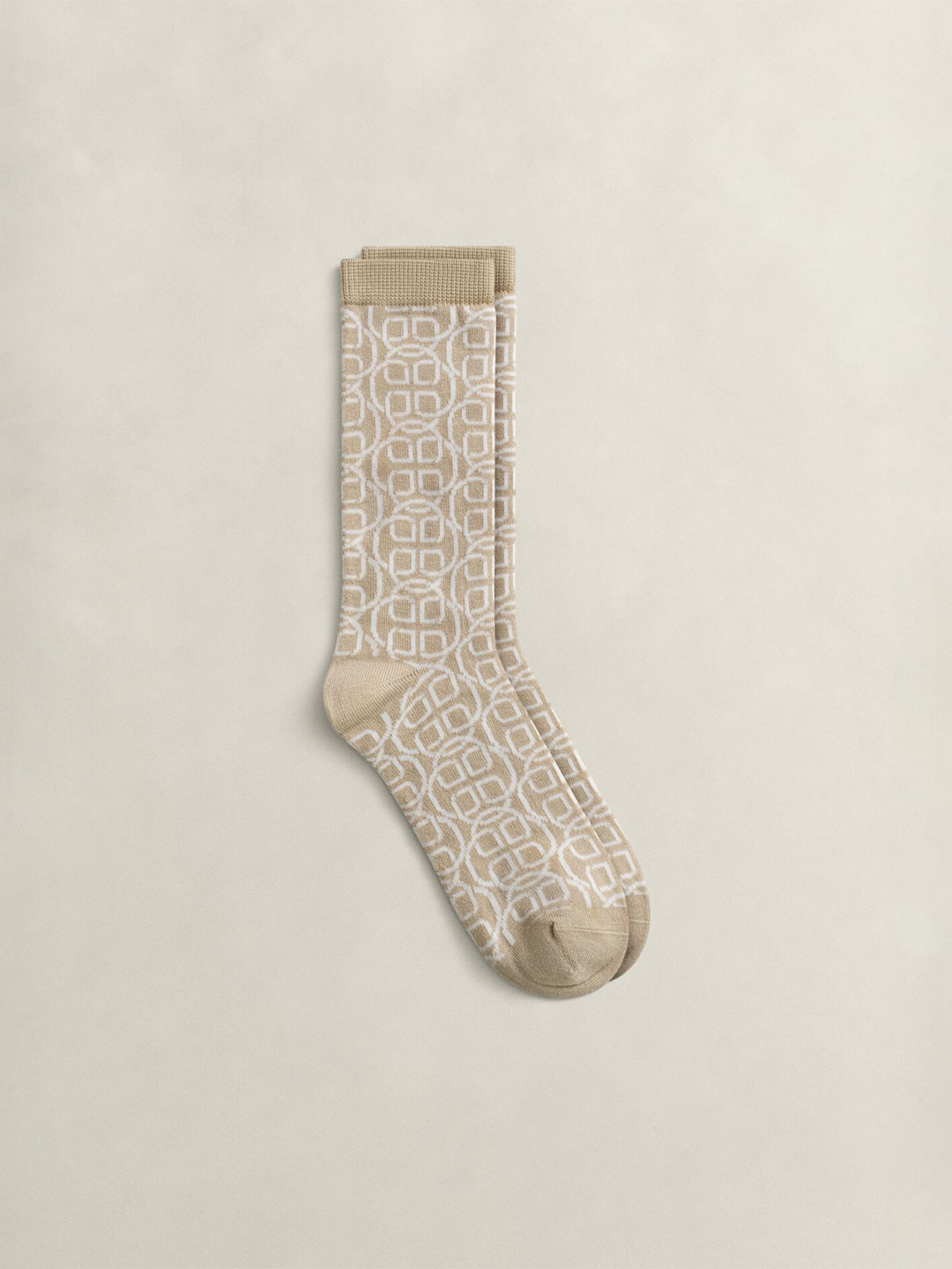 Gant Women Beige Printed Monogram Socks