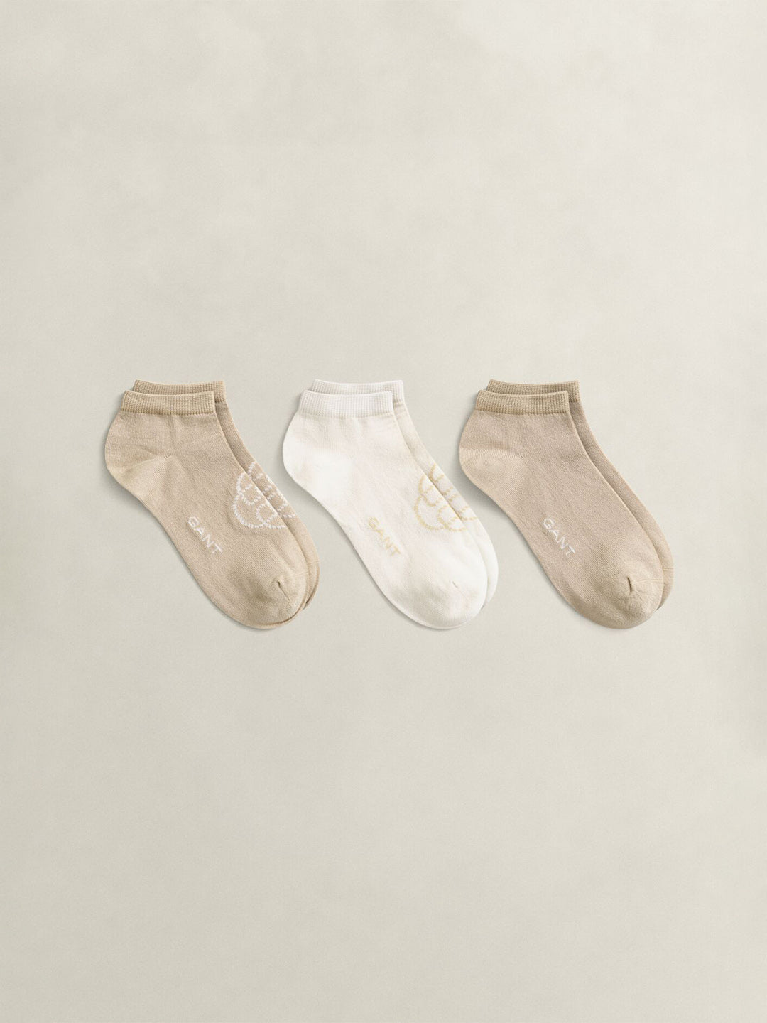 Gant Women Multicolour Printed Monogram Ankle Socks Pack of 3