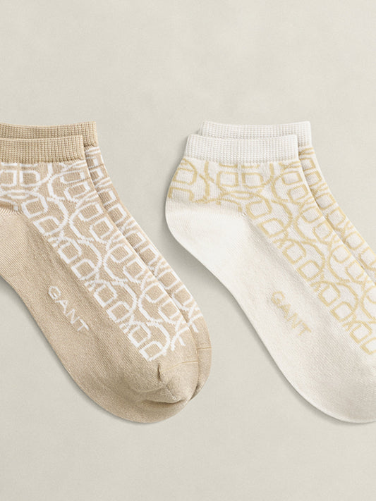 Gant Women Multicolour Printed Monogram Socks Pack of 2