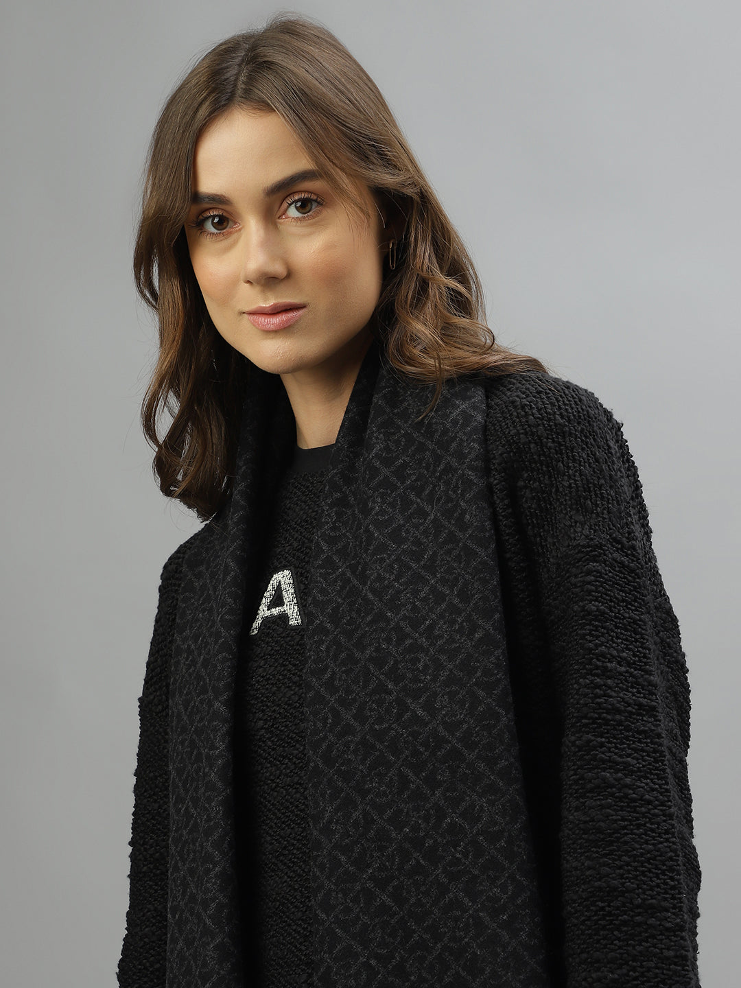 Gant Women Black Solid Scarf