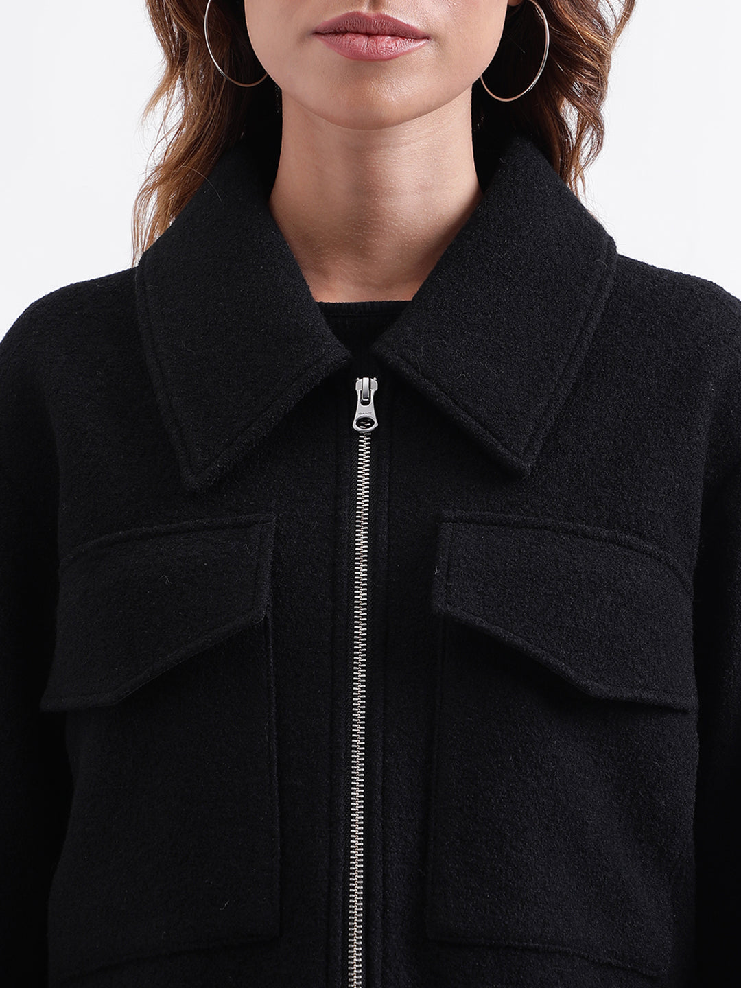 Gant Women Solid Full Sleeves Collar Jacket