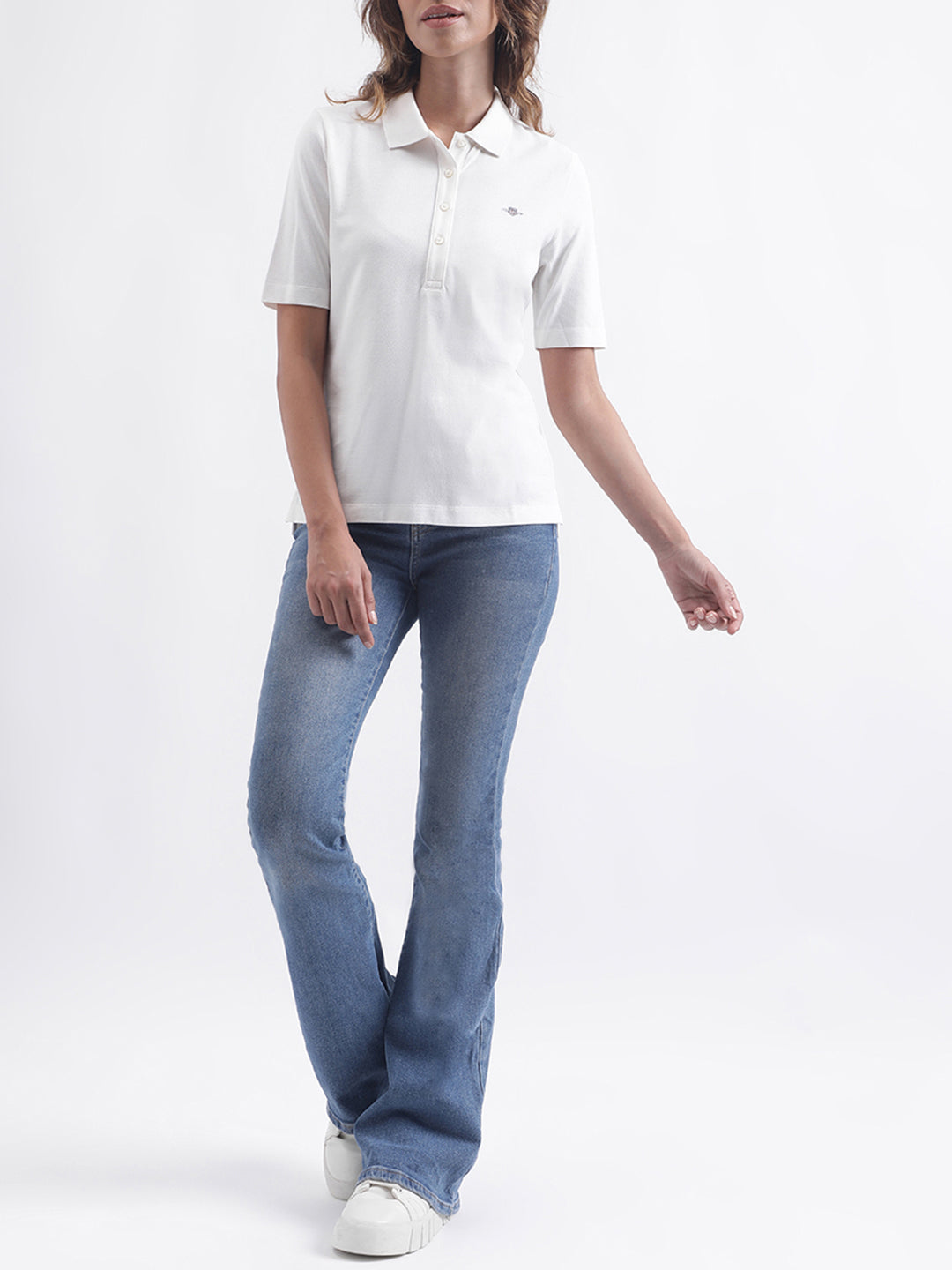 Gant White Fashion Slim Fit T-Shirt