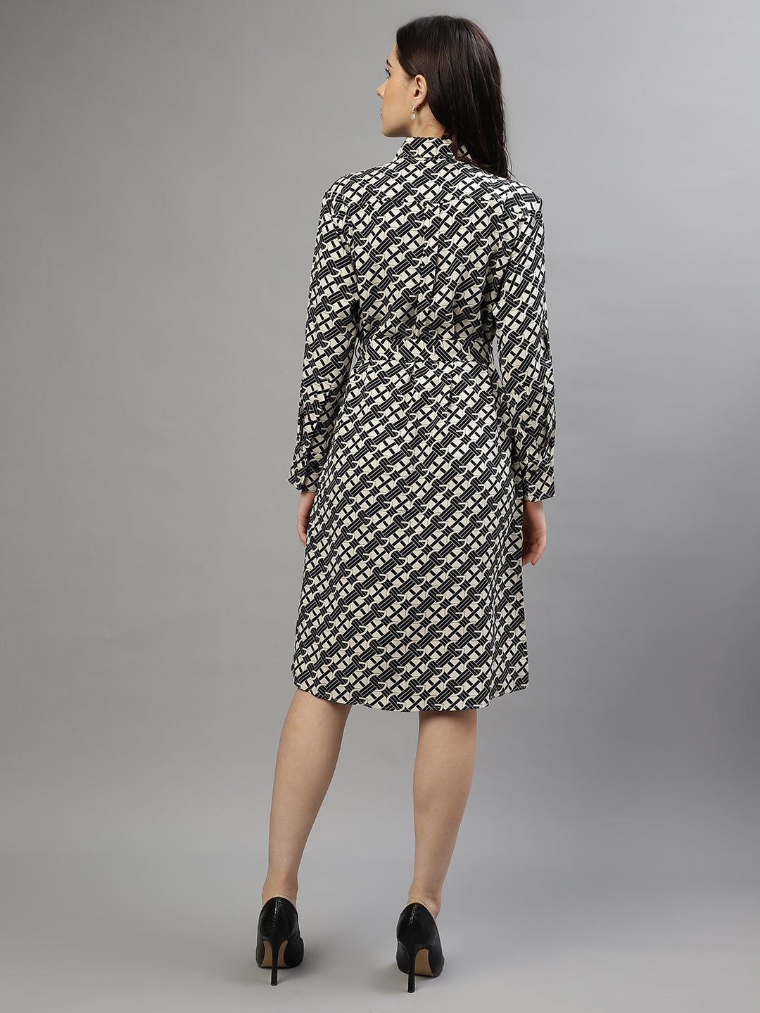 Gant Women Printed Spread Collar Full Sleeves Dress