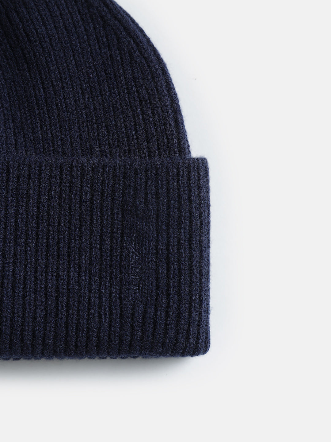 Gant Women Navy Blue Solid Beanie Caps