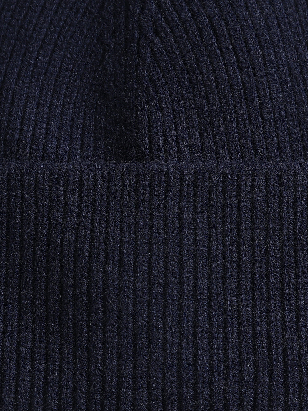 Gant Women Navy Blue Solid Beanie Caps