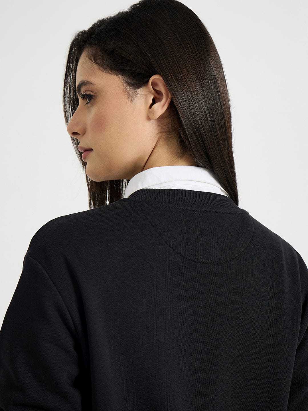 GANT Women Black Relaxed Fit Sweat Dress