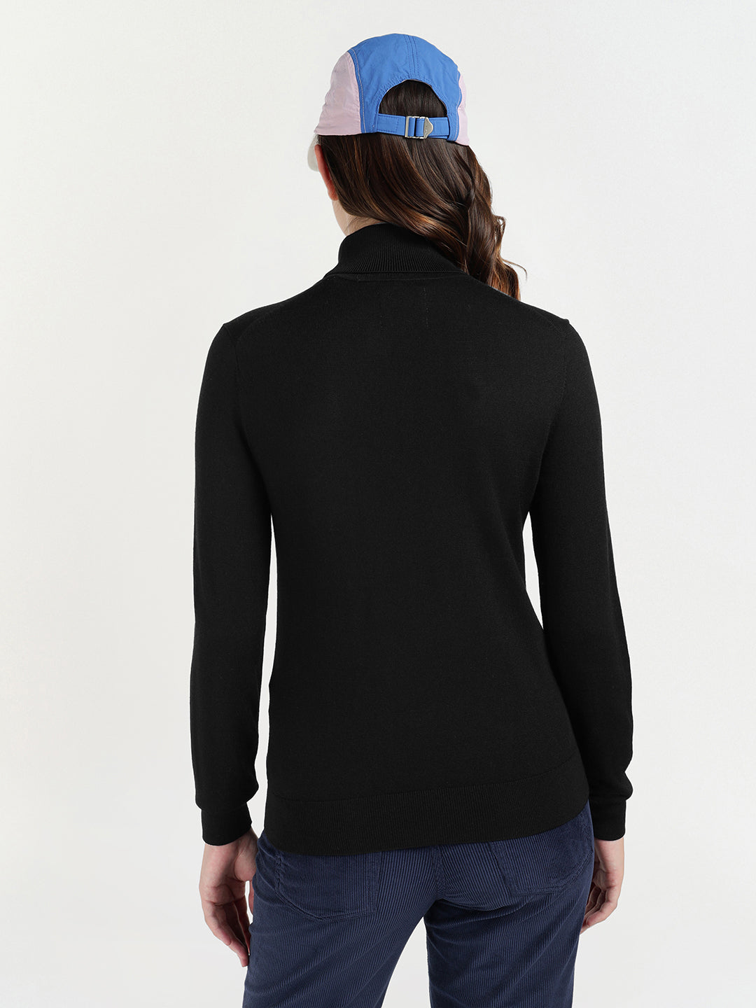 Gant Women Black Solid Turtle Neck Sweater