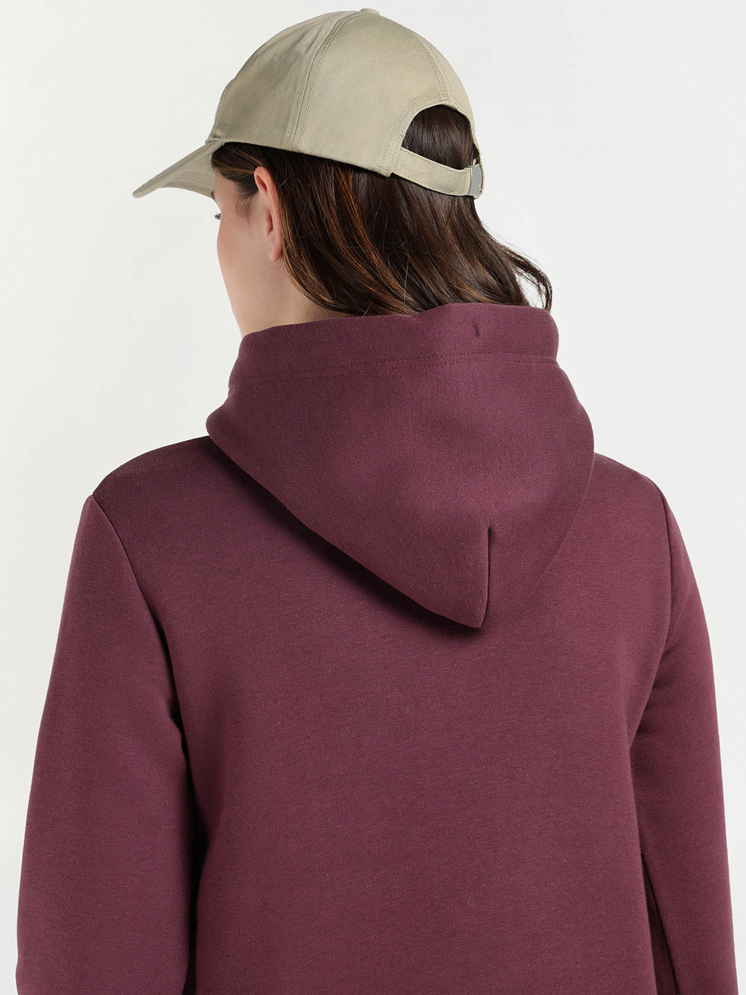 Gant Women Red Solid Hooded Sweatshirt