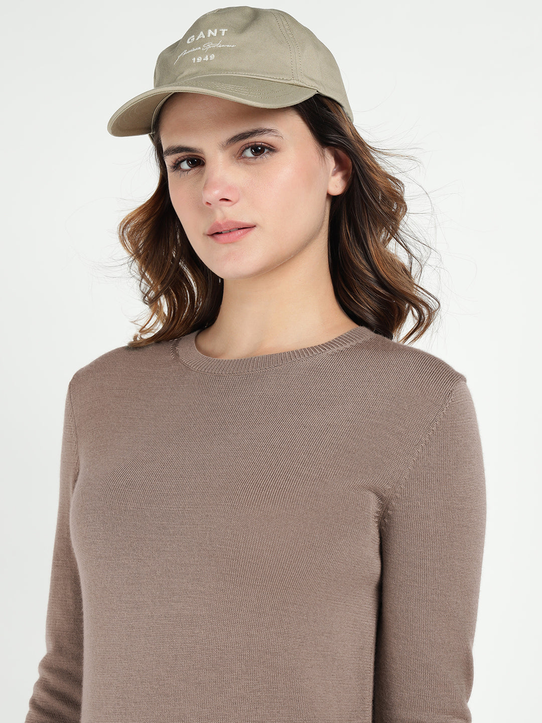 Gant Women Beige Melange Crew Neck Dress