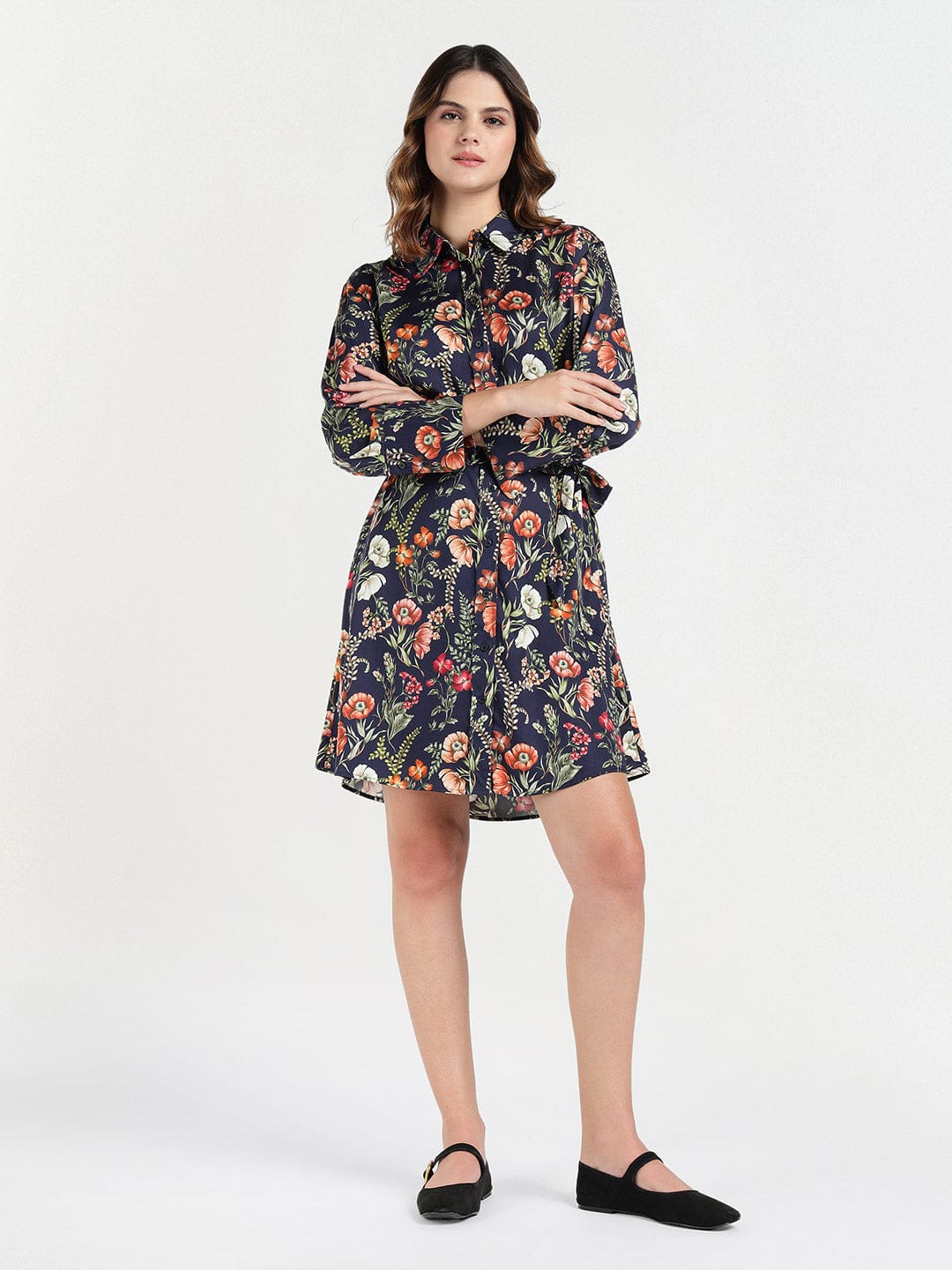 Gant Women Blue Printed Collar Dress