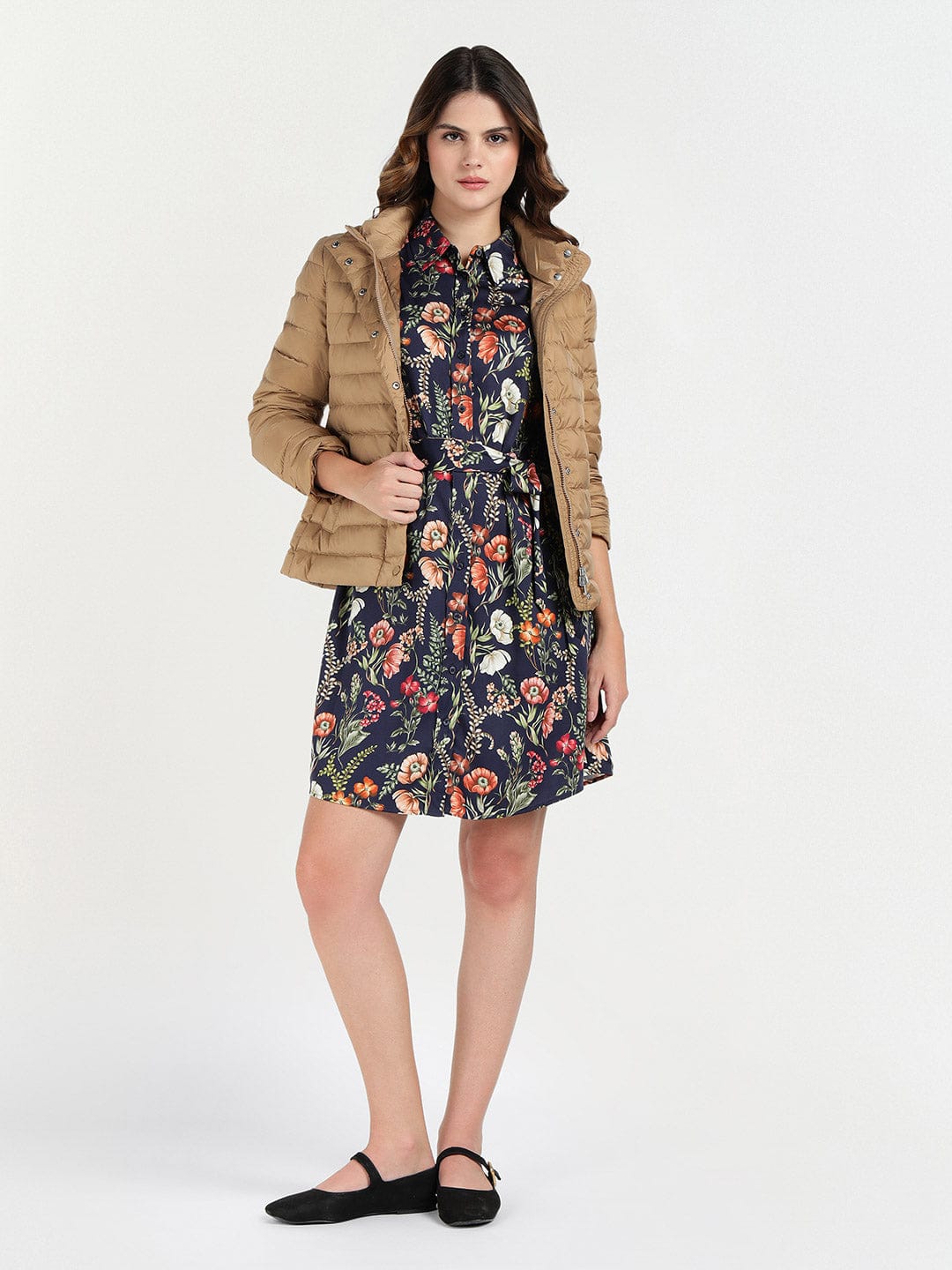 Gant Women Blue Printed Collar Dress