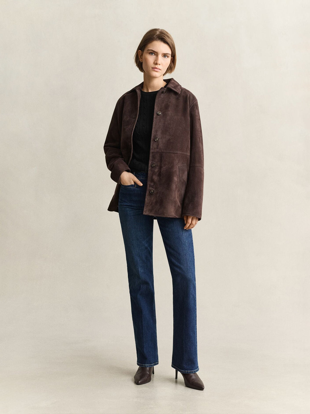 Gant Women Black Cable Knit Slim Fit Sweater