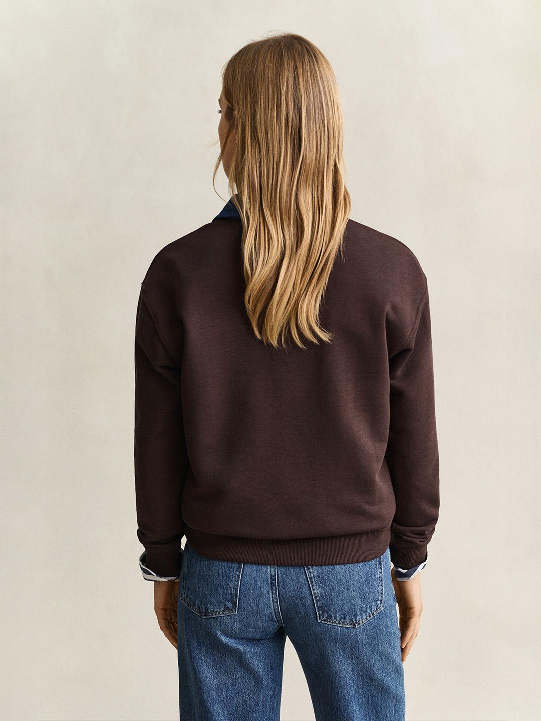 Gant Women Brown Solid Relaxed Fit Sweater