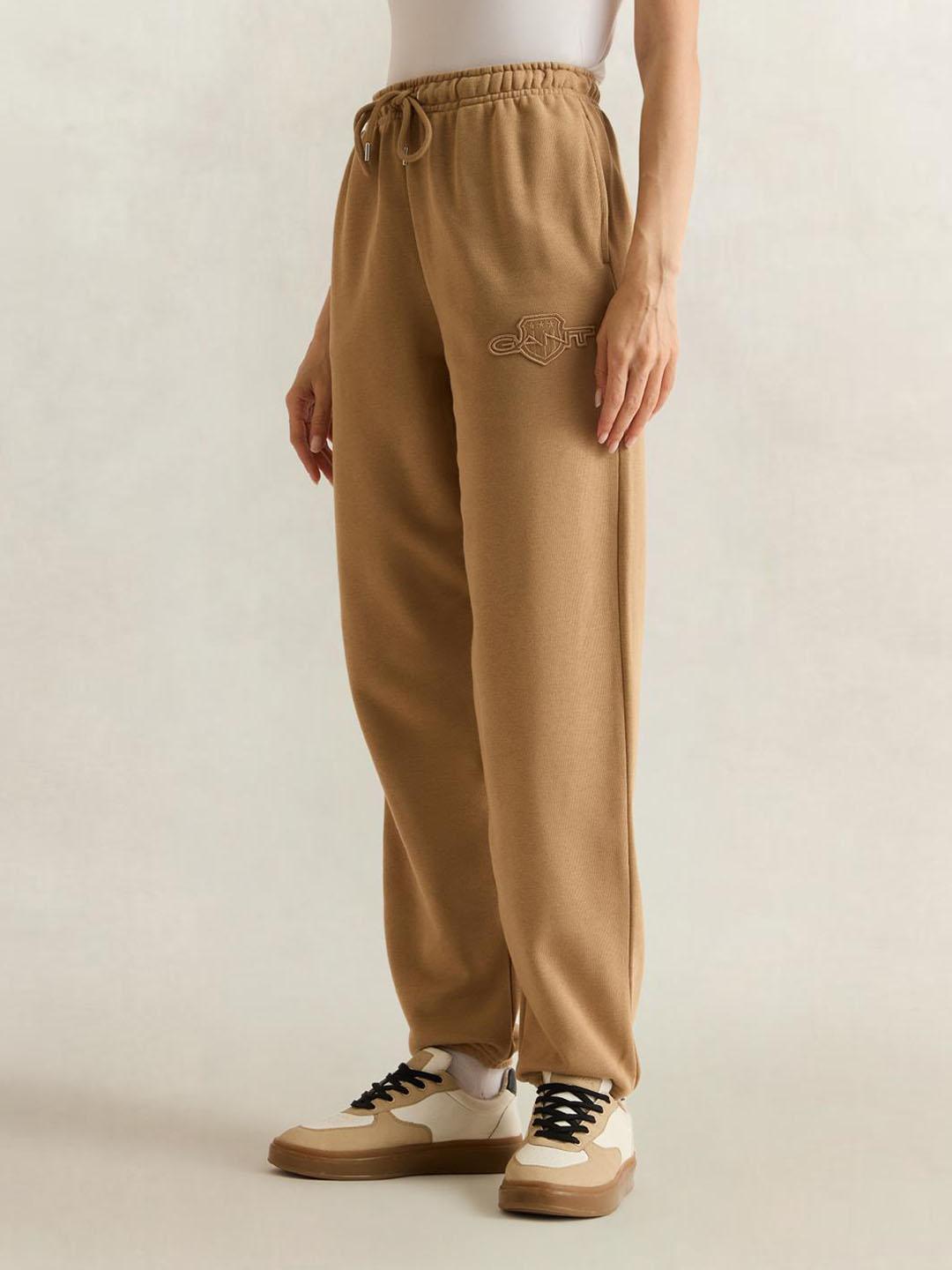 Gant Women Brown Solid Regular Fit Sweatpant