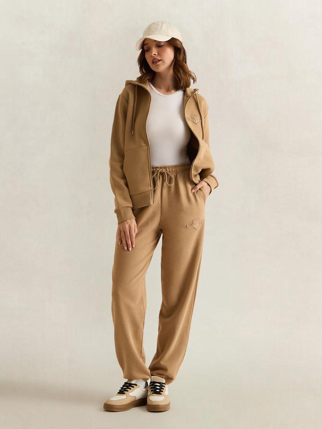 Gant Women Brown Solid Regular Fit Sweatpant