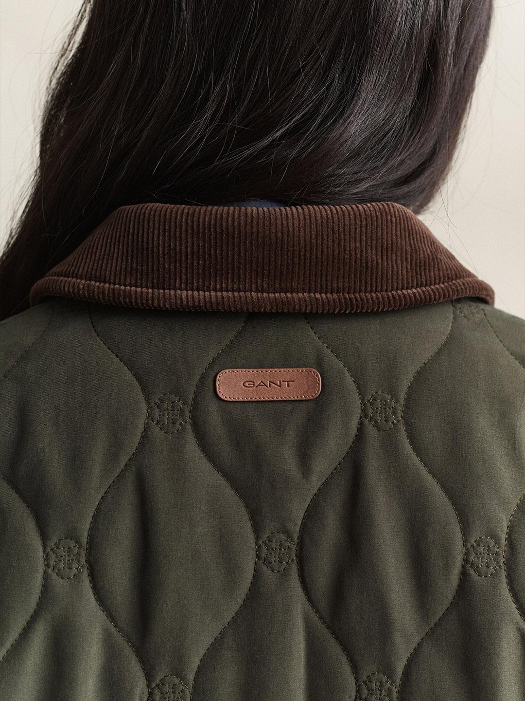 Gant Women Green Regular Fit Quilted Jacket