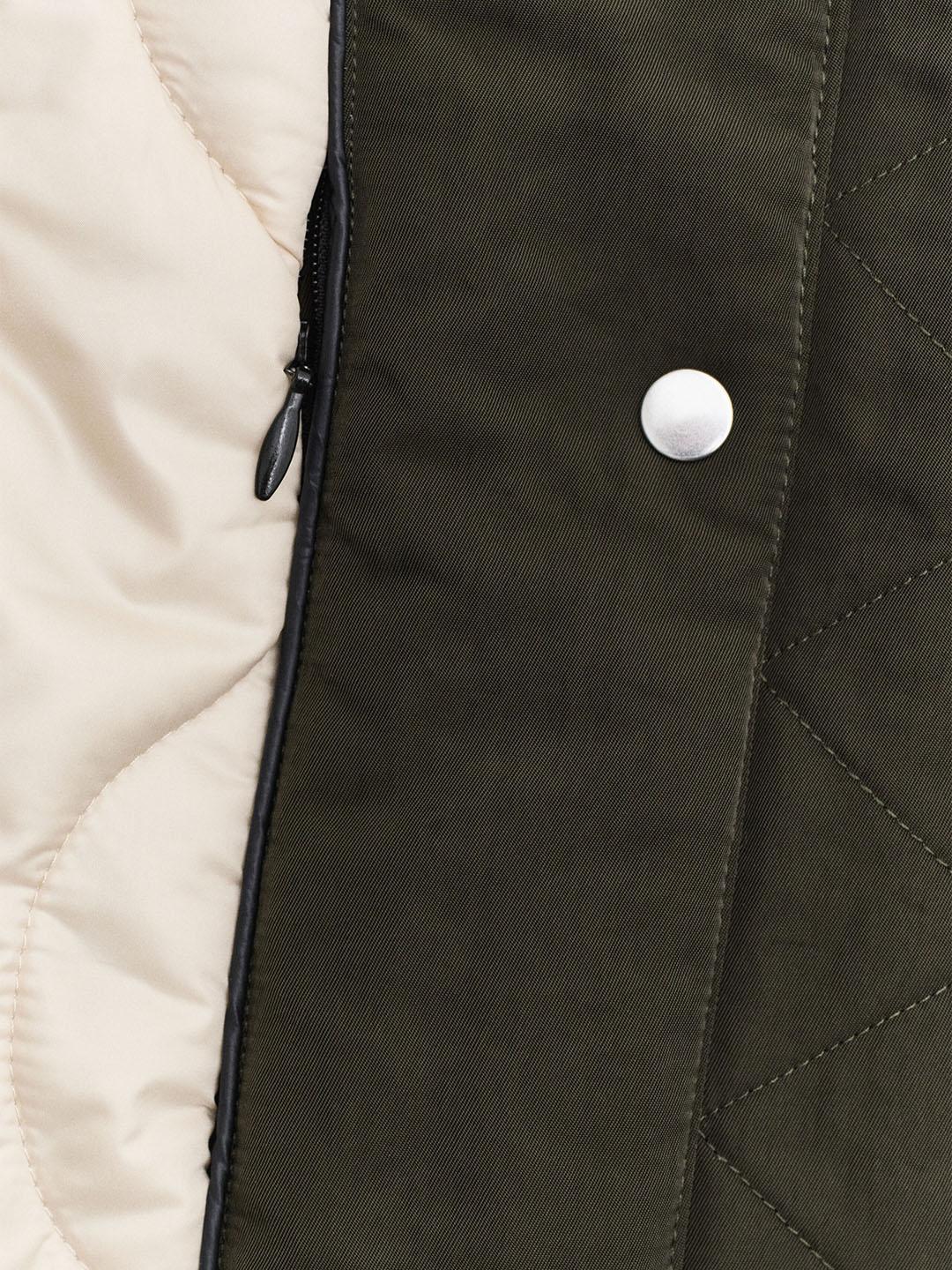 Gant Women Green Relaxed Fit Solid Padded Bomber Jacket