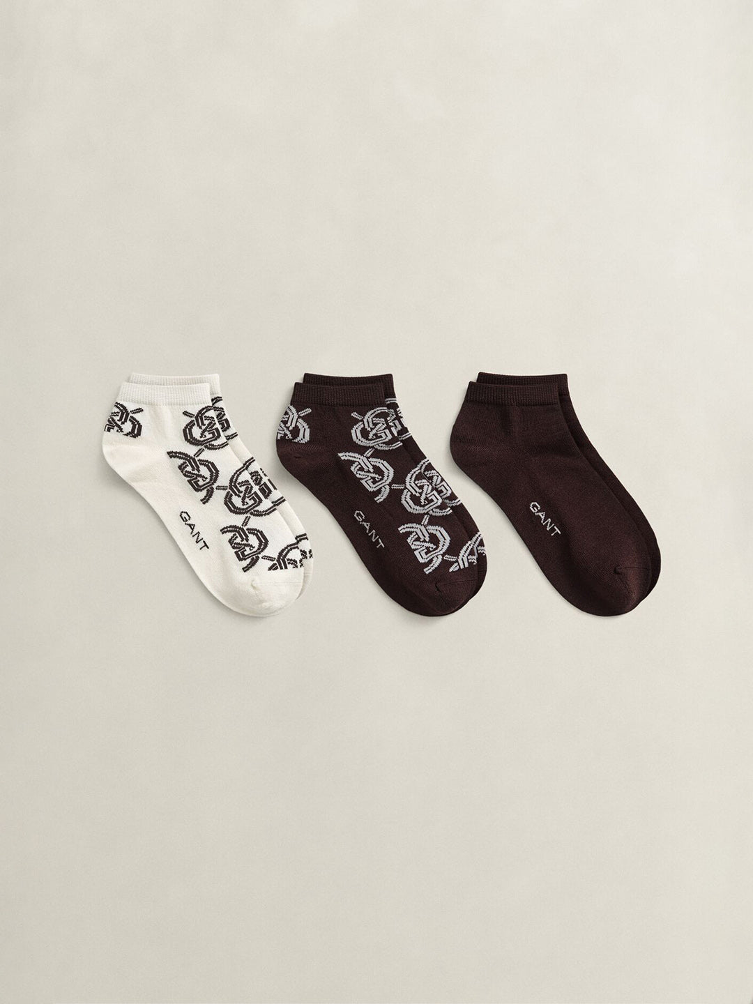 Gant Brown Printed Women Ankle Socks Pack of 3
