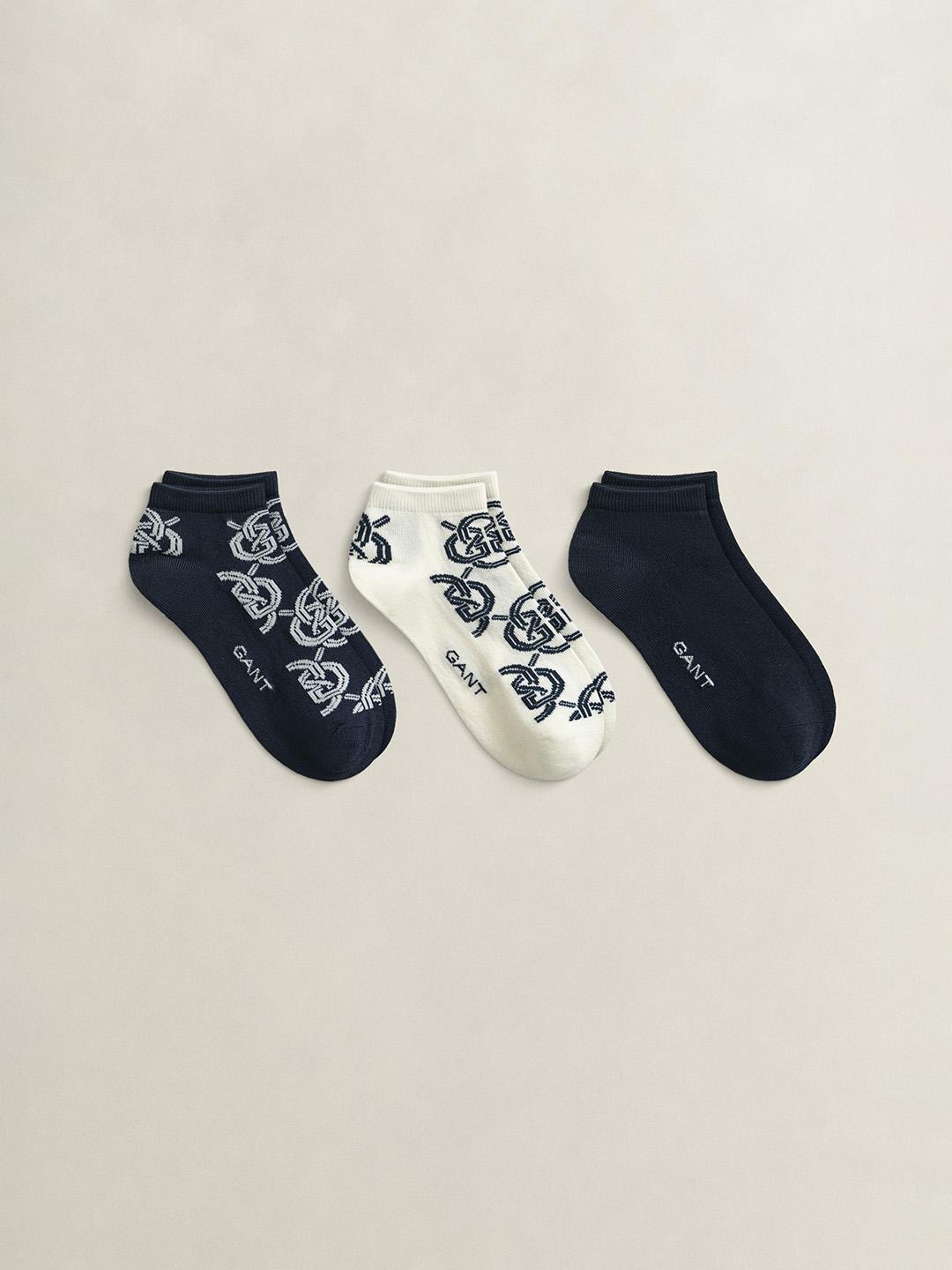 Gant Women Blue Printed Socks - Pack of 3