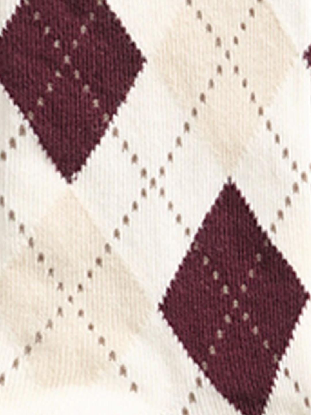 Gant Women White Argyle Check Socks