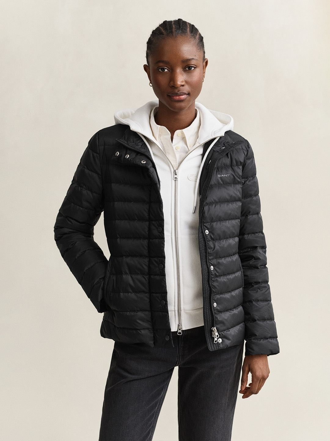 Gant Women Black Quilted Regular Fit Puffer Jacket