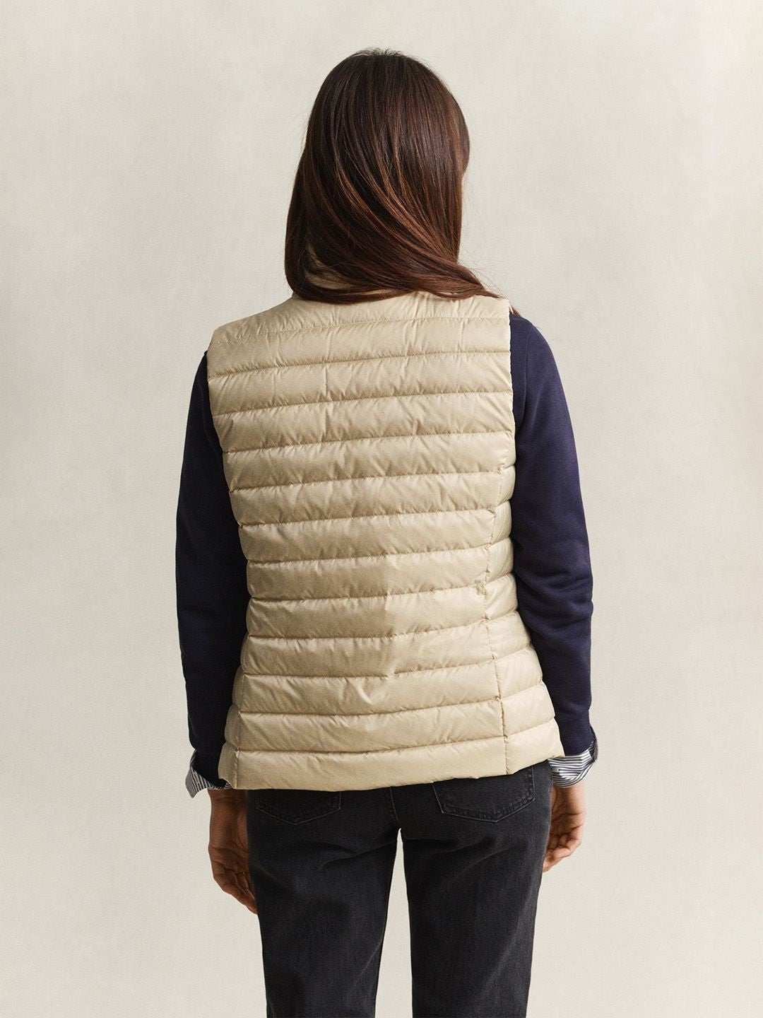 Gant Women Beige Quilted Regular Fit Puffer Jacket