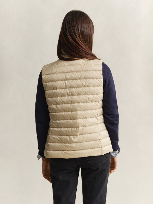 Gant Women Beige Quilted Regular Fit Puffer Jacket