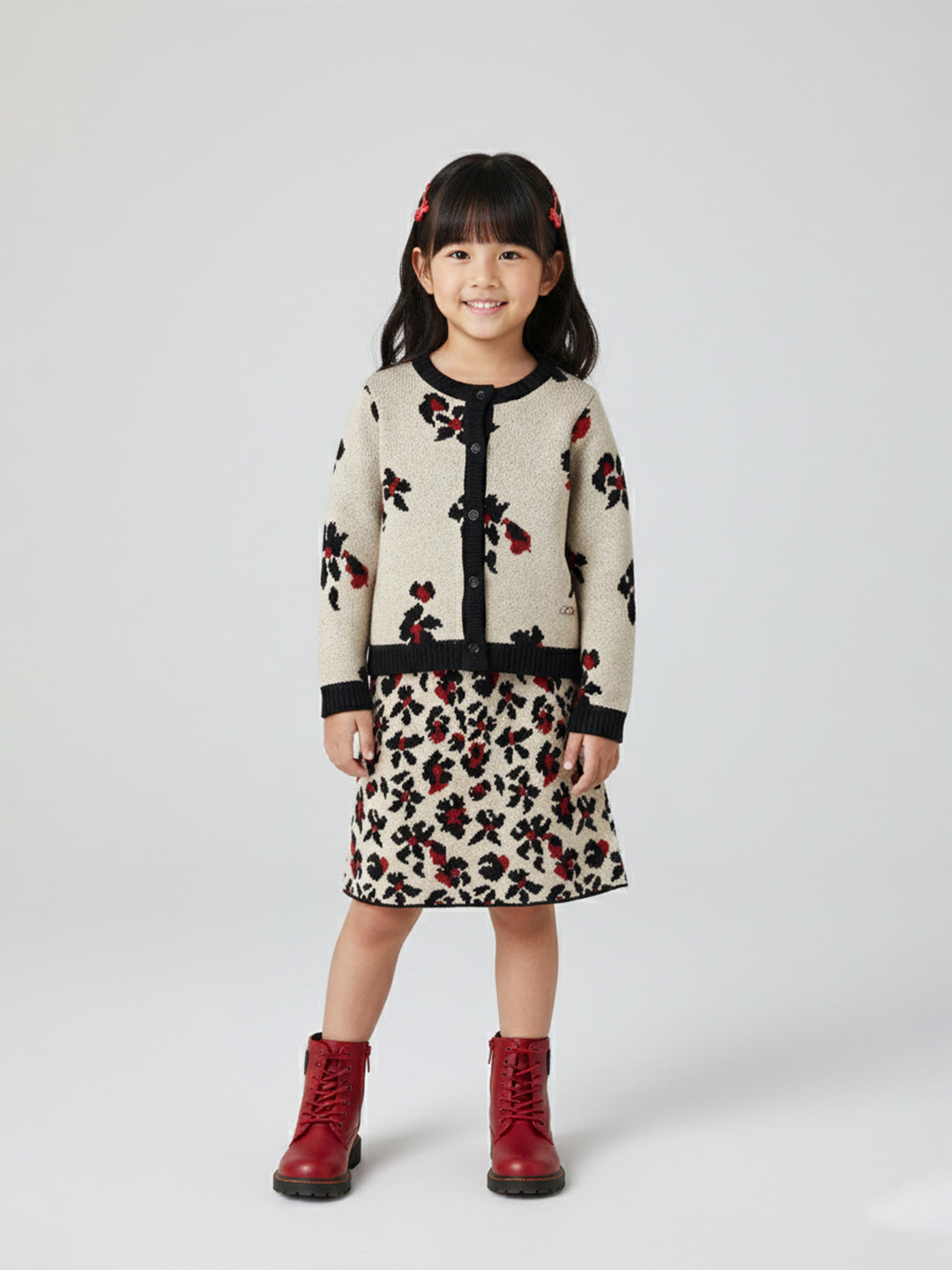 Blue Giraffe Girls Multi Regular Fit Solid Skirt