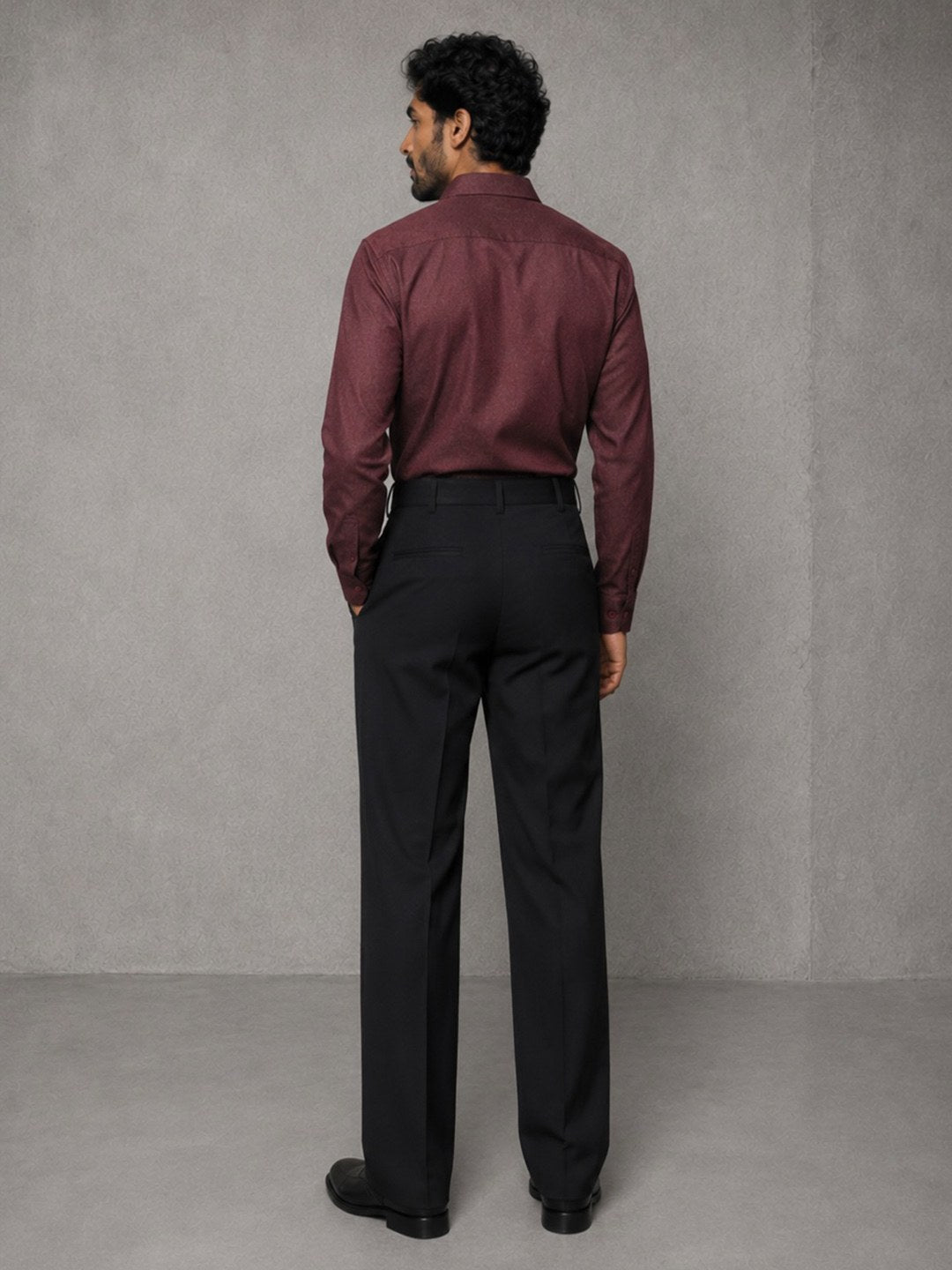 House of Rohit Doshi Men Maroon Graphic Slim Fit Shirt