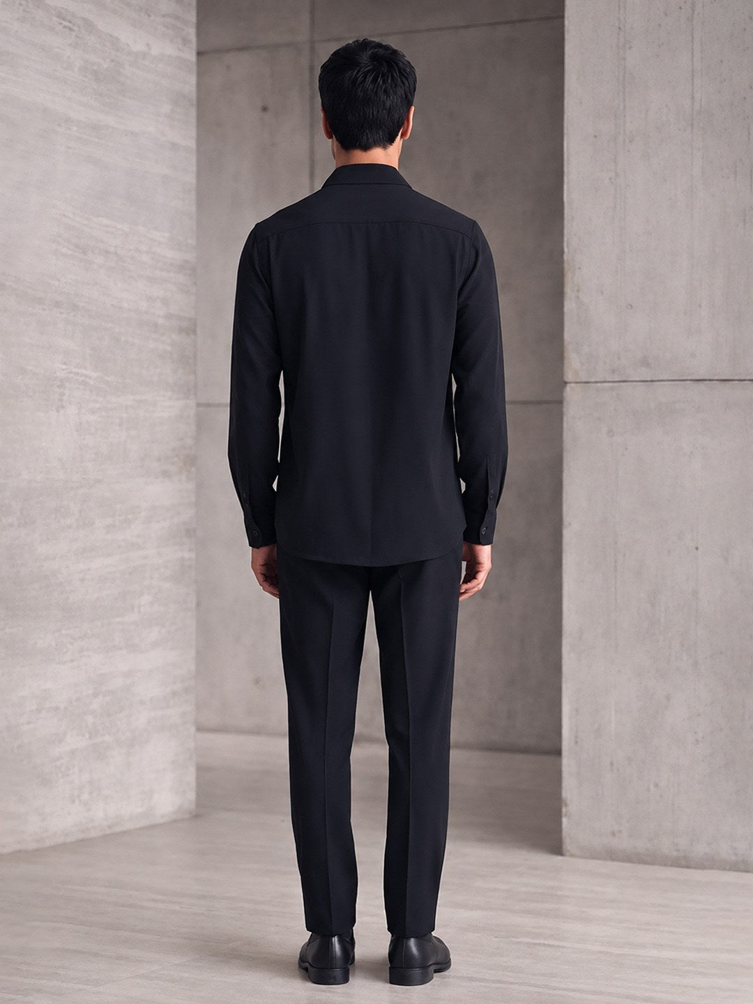 House of Rohit Doshi Men Black Graphic Slim Fit Shirt