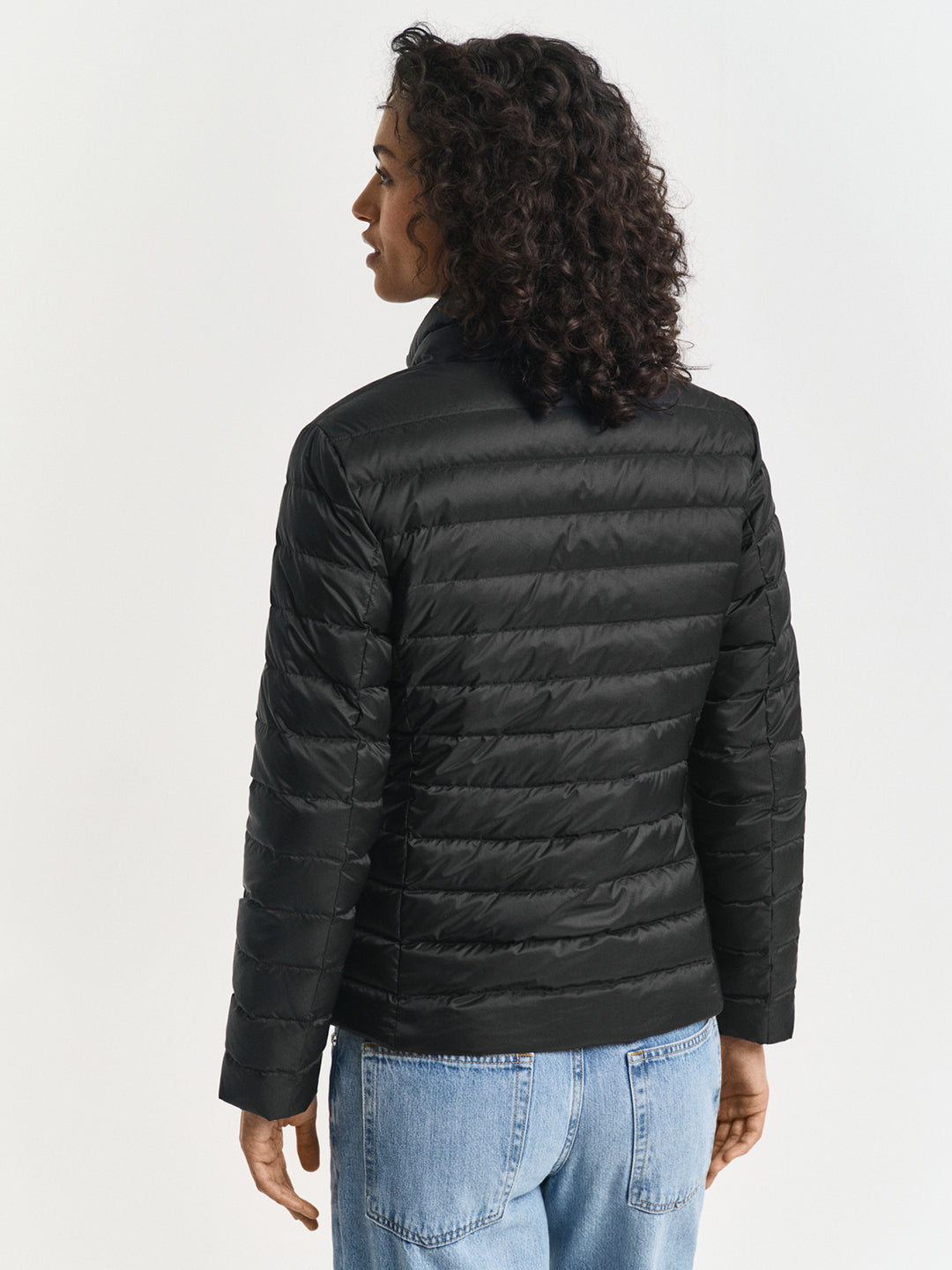 Gant Women Black Solid Stand Collar Jacket