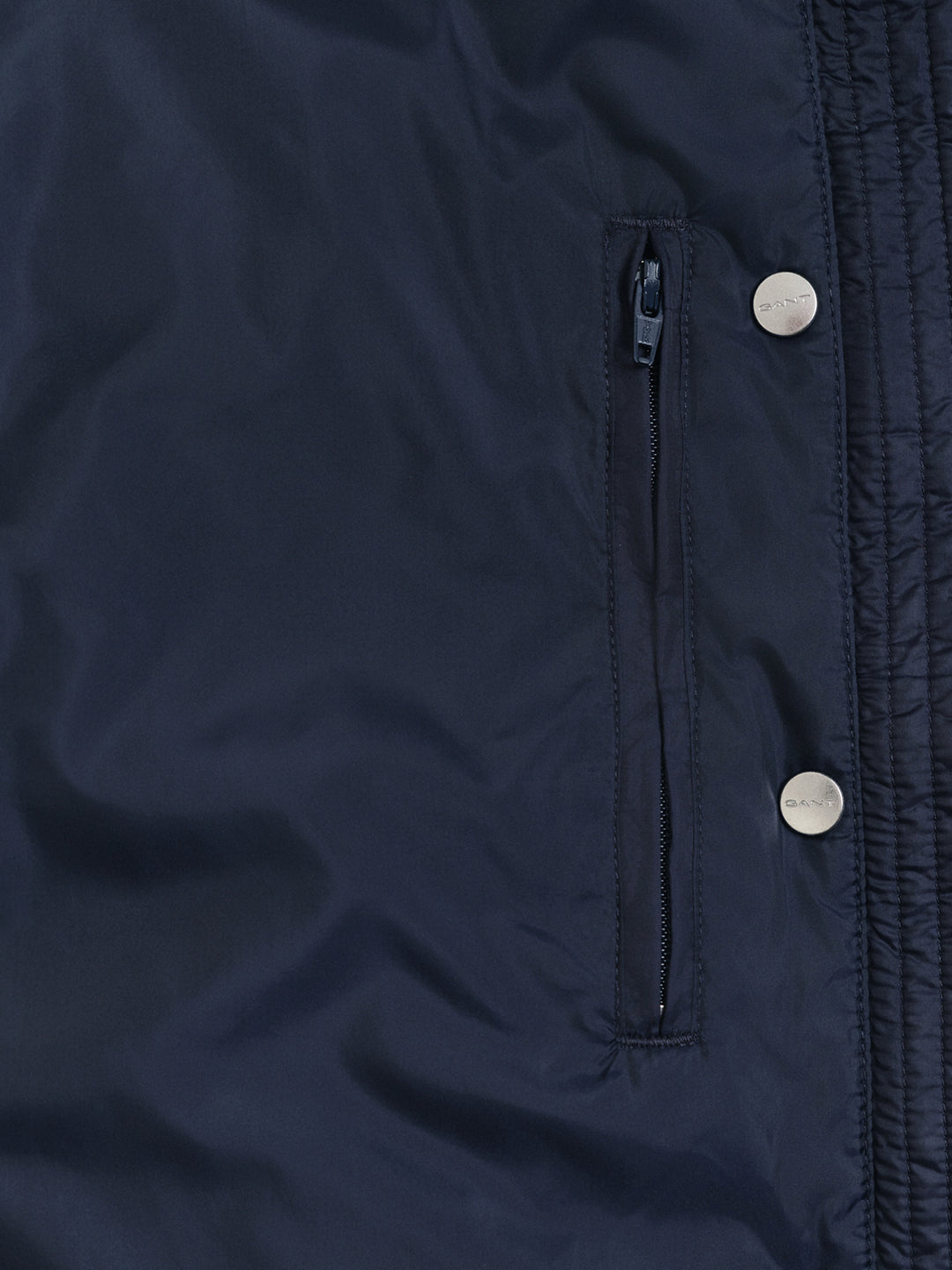 Gant Women Blue Solid Stand Collar Jacket