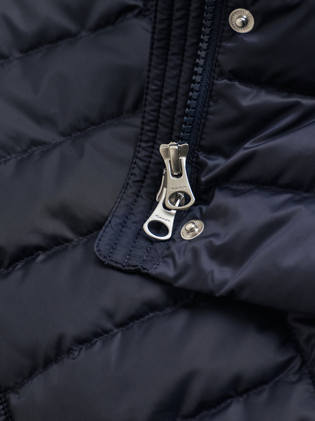 Gant Women Blue Solid Stand Collar Jacket