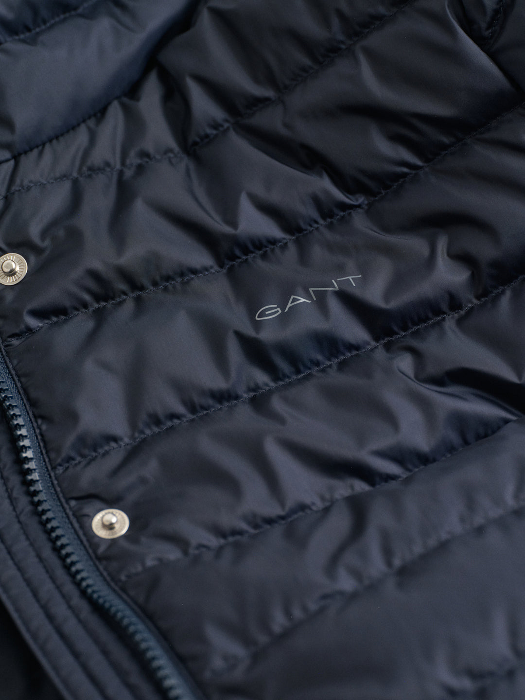 Gant Women Blue Solid Stand Collar Jacket