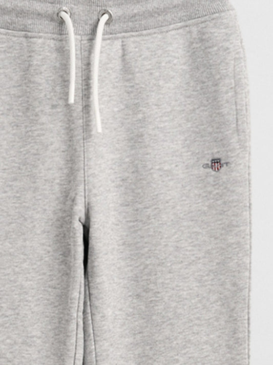 Gant Boys Grey Regular Fit Solid Sweatpant