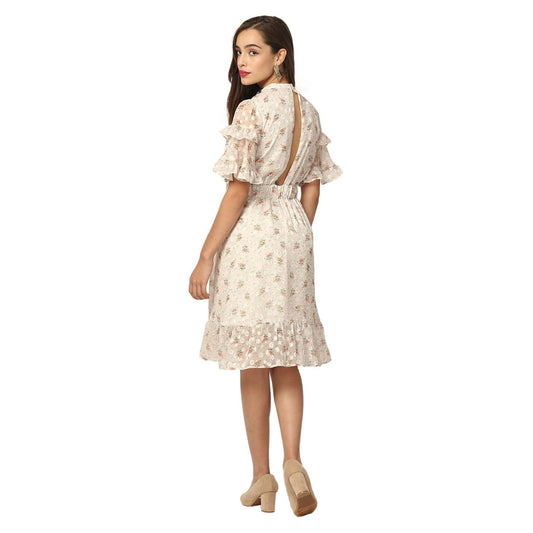 Elle Women Cream Dress