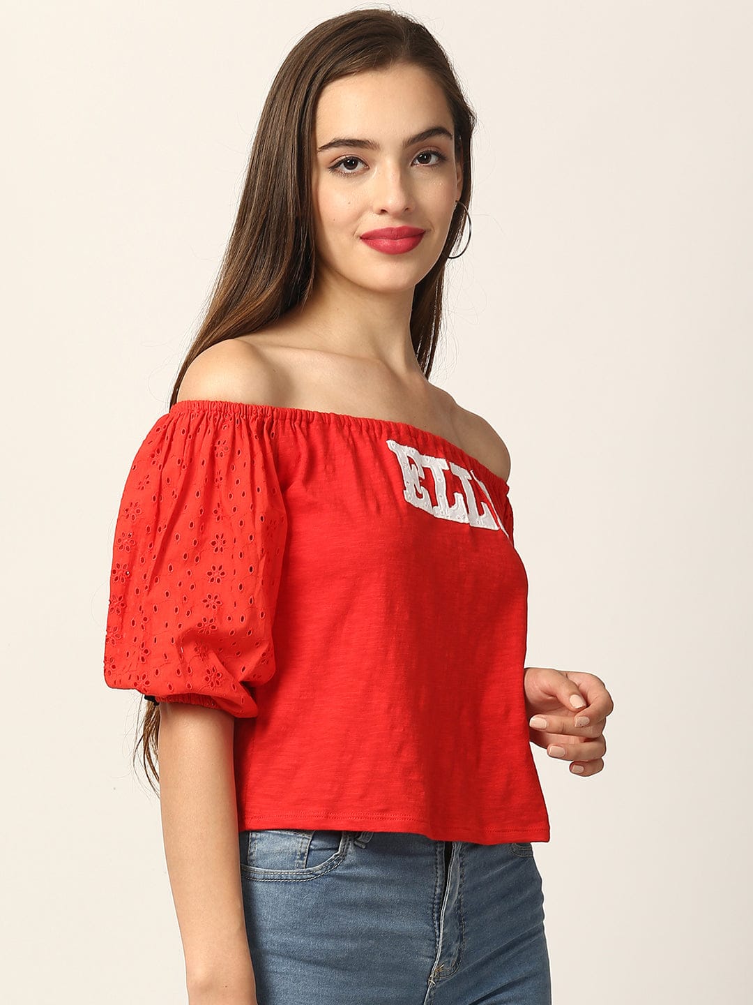Elle Women Red Tshirt