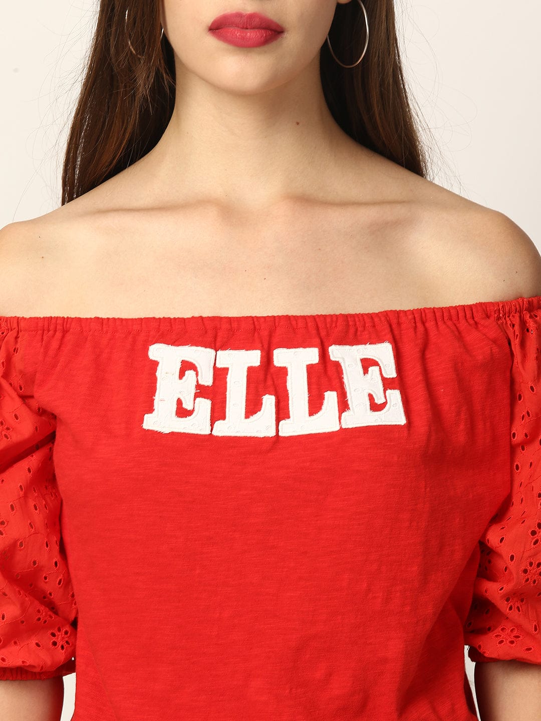 Elle Women Red Tshirt